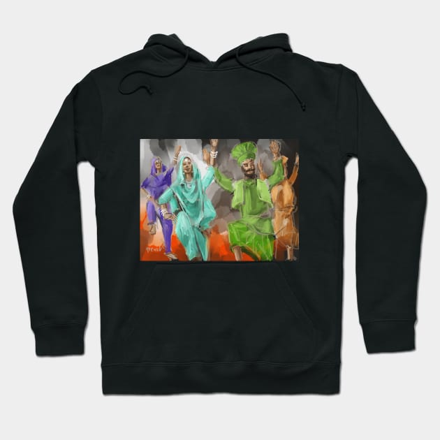 Bhangra Group Hoodie by sukhpalgrewal